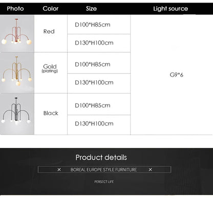 DecorBites™ Nordic Comet Glass Ball Chandelier - Elegant Home Décor