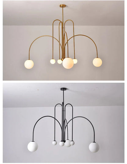 DecorBites™ Nordic Comet Glass Ball Chandelier - Elegant Home Décor