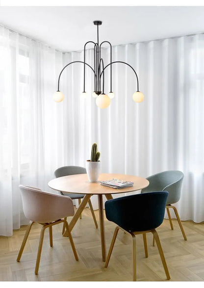 DecorBites™ Nordic Comet Glass Ball Chandelier - Elegant Home Décor