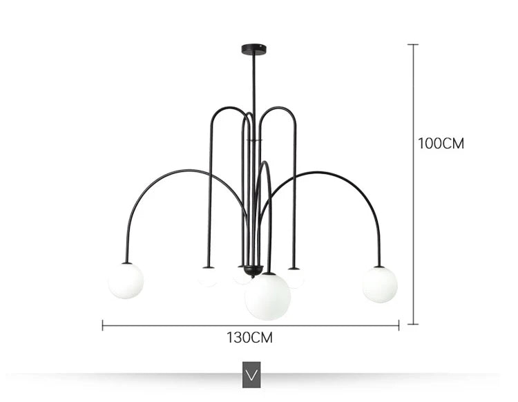 DecorBites™ Nordic Comet Glass Ball Chandelier - Elegant Home Décor