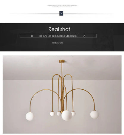 DecorBites™ Nordic Comet Glass Ball Chandelier - Elegant Home Décor