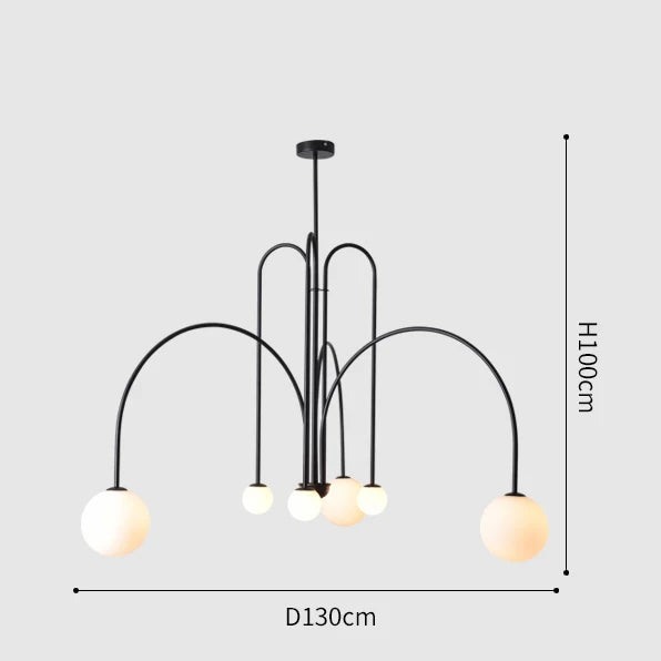DecorBites™ Nordic Comet Glass Ball Chandelier - Elegant Home Décor