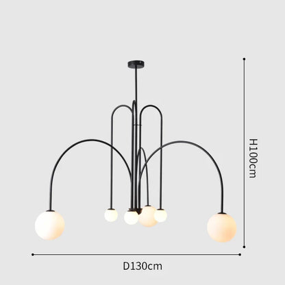 DecorBites™ Nordic Comet Glass Ball Chandelier - Elegant Home Décor