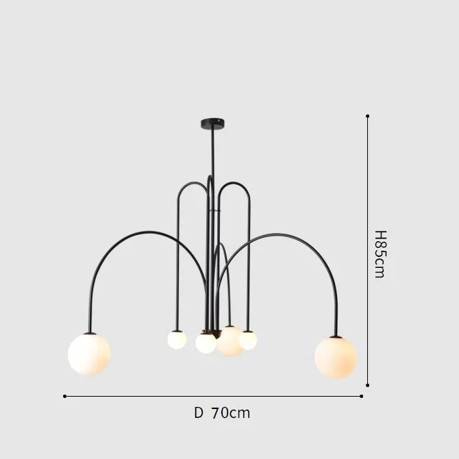 DecorBites™ Nordic Comet Glass Ball Chandelier - Elegant Home Décor