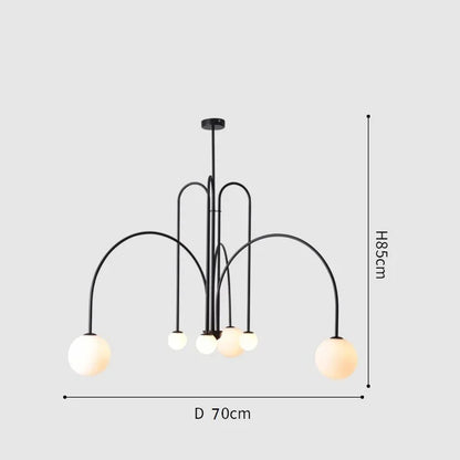 DecorBites™ Nordic Comet Glass Ball Chandelier - Elegant Home Décor
