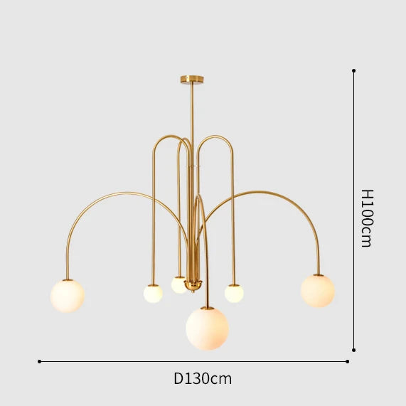 DecorBites™ Nordic Comet Glass Ball Chandelier - Elegant Home Décor