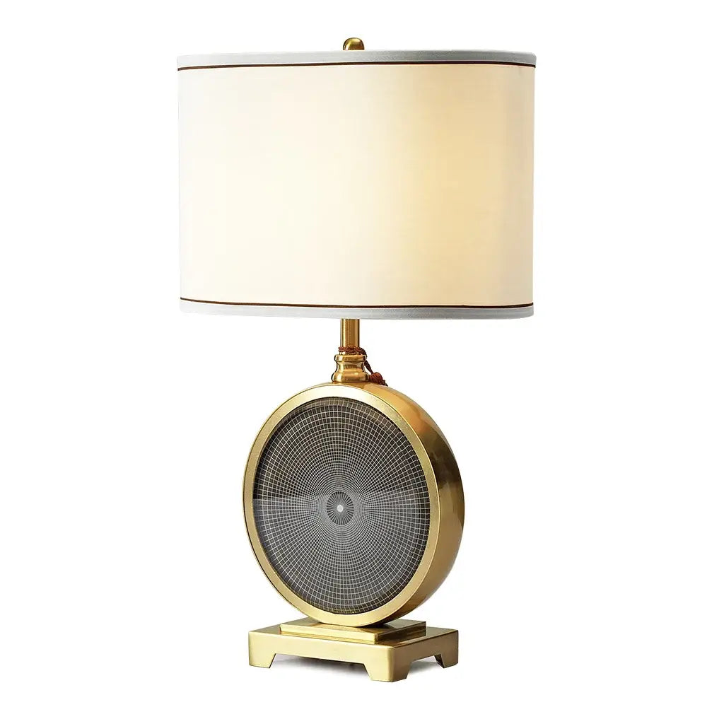 Nordic crystal table lamp for bedroom with brass accents