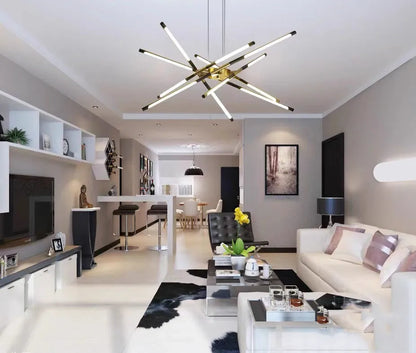 DecorBites™ Nordic Geometry LED Chandelier with Remote Control