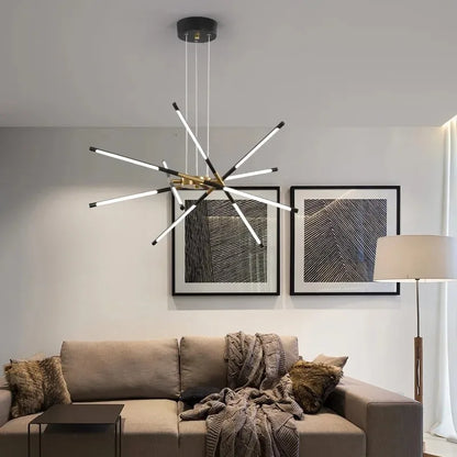 DecorBites™ Nordic Geometry LED Chandelier with Remote Control