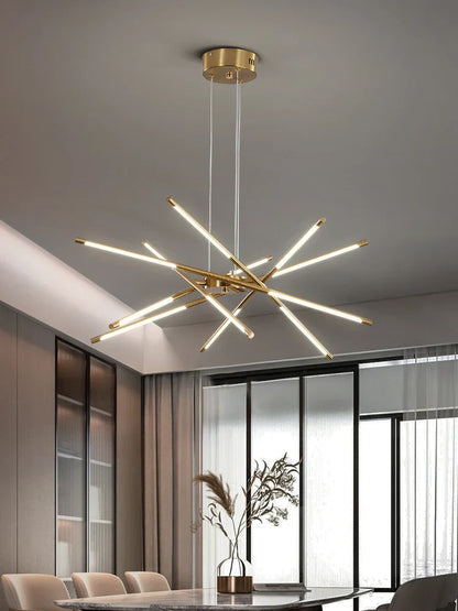 DecorBites™ Nordic Geometry LED Chandelier with Remote Control