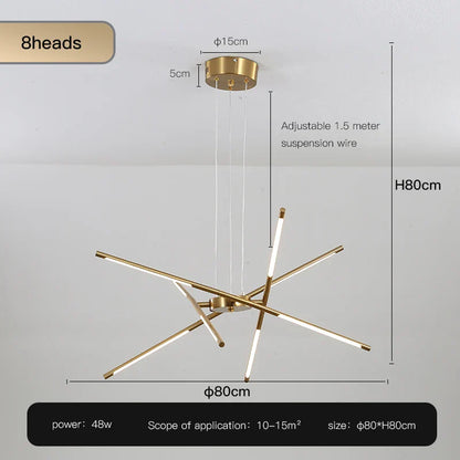 DecorBites™ Nordic Geometry LED Chandelier with Remote Control