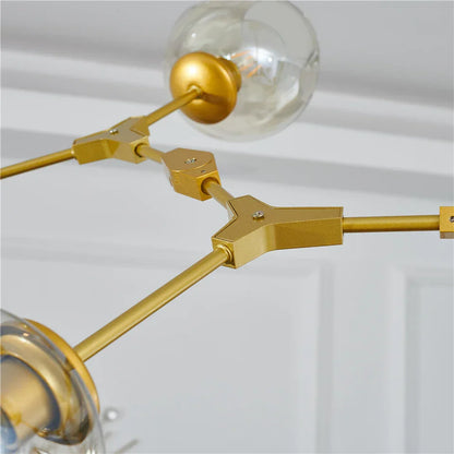 DecorBites™ Nordic Glass Ball LED Chandelier - Black/Gold