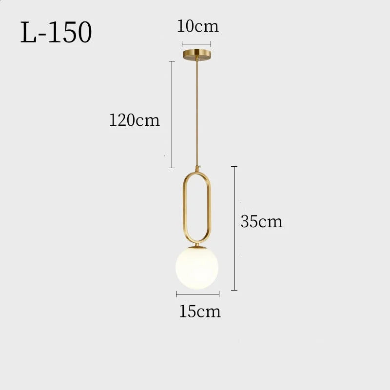 DecorBites™ Nordic Glass Ball Pendant Light - Modern Decor