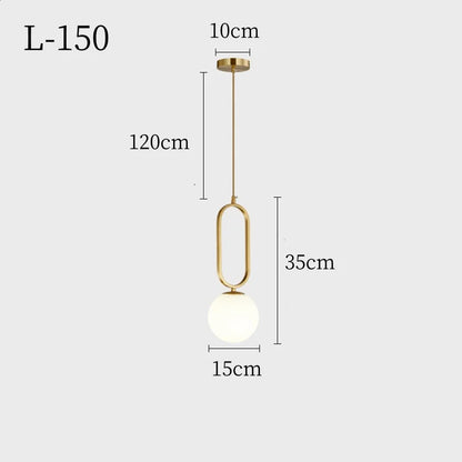 DecorBites™ Nordic Glass Ball Pendant Light - Modern Decor