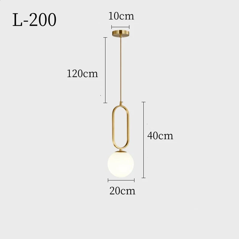 DecorBites™ Nordic Glass Ball Pendant Light - Modern Decor