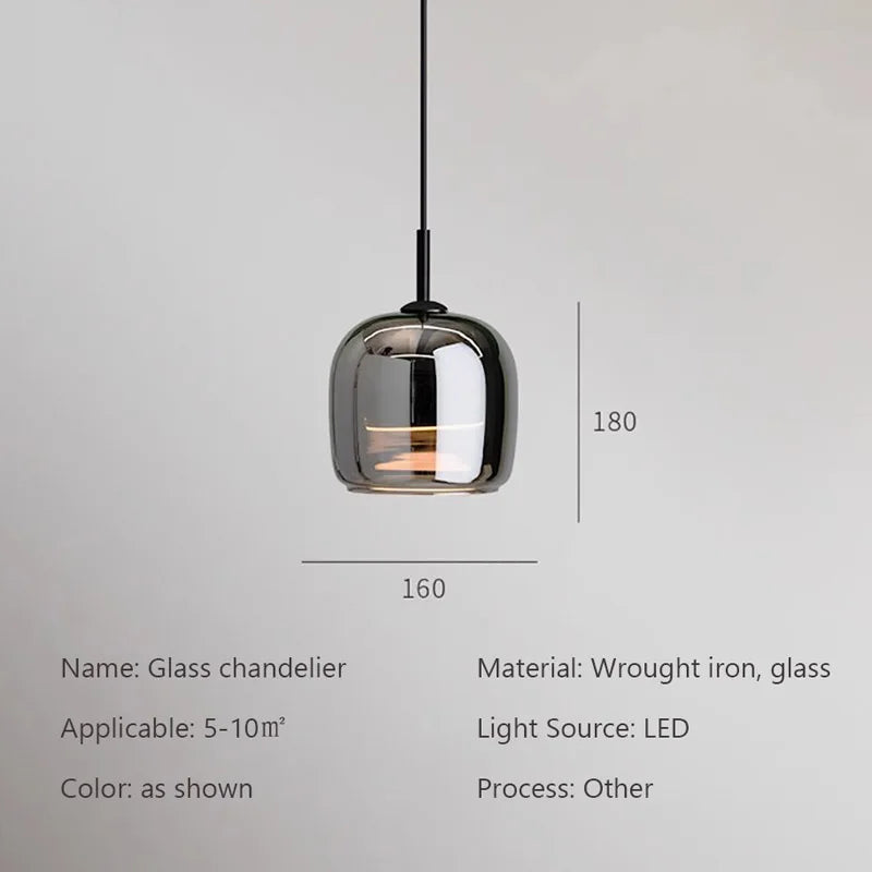 DecorBites™ Nordic Glass LED Pendant Chandelier - Modern, Luxury