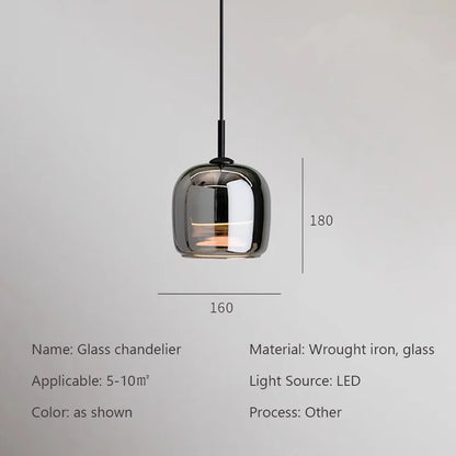 DecorBites™ Nordic Glass LED Pendant Chandelier - Modern, Luxury