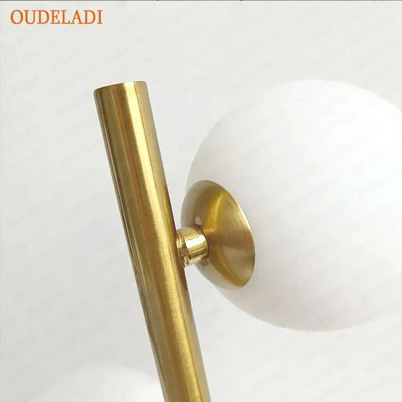 Nordic gold glass ball led table lamp for bedroom