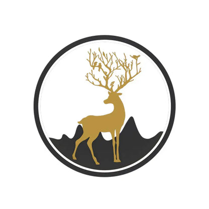 Nordic gold deer circle wall lamp – bedroom led fixture included