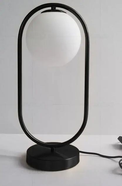 Nordic gold oval glass ball led desk lamp for bedroom