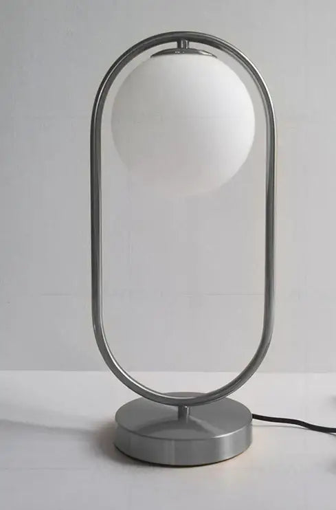 Nordic gold oval glass ball led desk lamp for bedroom