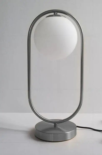 Nordic gold oval glass ball led desk lamp for bedroom