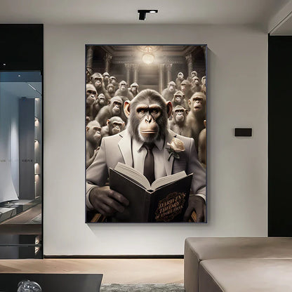 DecorBites™ Nordic Gorilla Wall Art Canvas Print