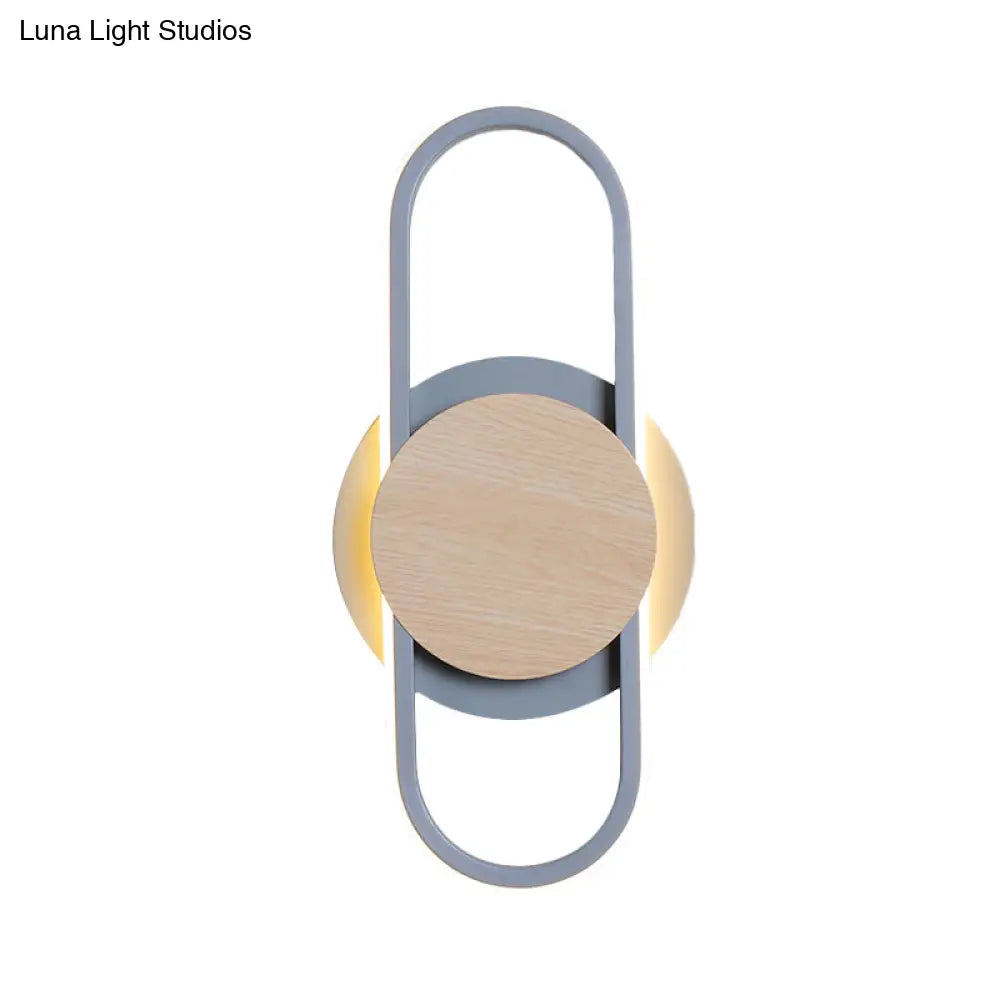 DecorBites™ Nordic Iron 2-Layer Sconce Light with LED Wall Mount - Round/Square Design, Elliptical Frame, Warm/White Light - Bedroom Lamp