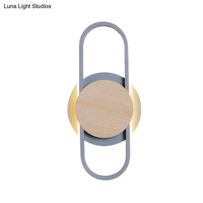 DecorBites™ Nordic Iron 2-Layer Sconce Light with LED Wall Mount - Round/Square Design, Elliptical Frame, Warm/White Light - Bedroom Lamp