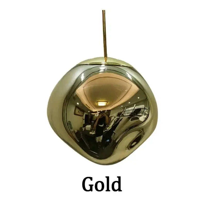 Nordic lava glass chandelier amber & gold dining room pendant light