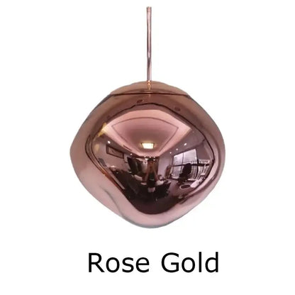 Nordic lava glass chandelier amber & gold dining room pendant light