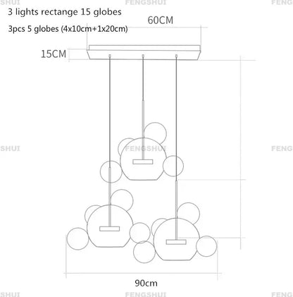 DecorBites™ Nordic LED Bubble Chandelier - Modern Home Lighting