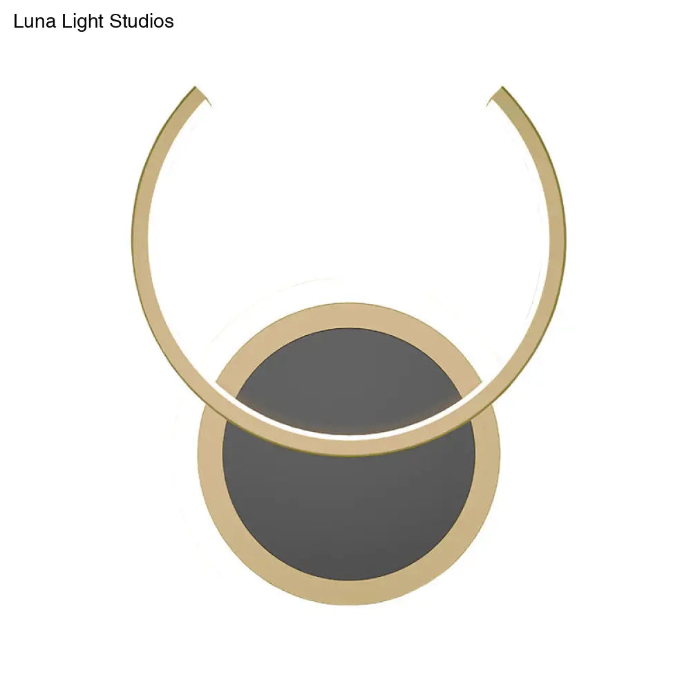 DecorBites™ Nordic LED C-Shaped Wall Sconce in Gold for Bedroom - Warm/White Light