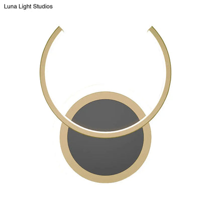 DecorBites™ Nordic LED C-Shaped Wall Sconce in Gold for Bedroom - Warm/White Light