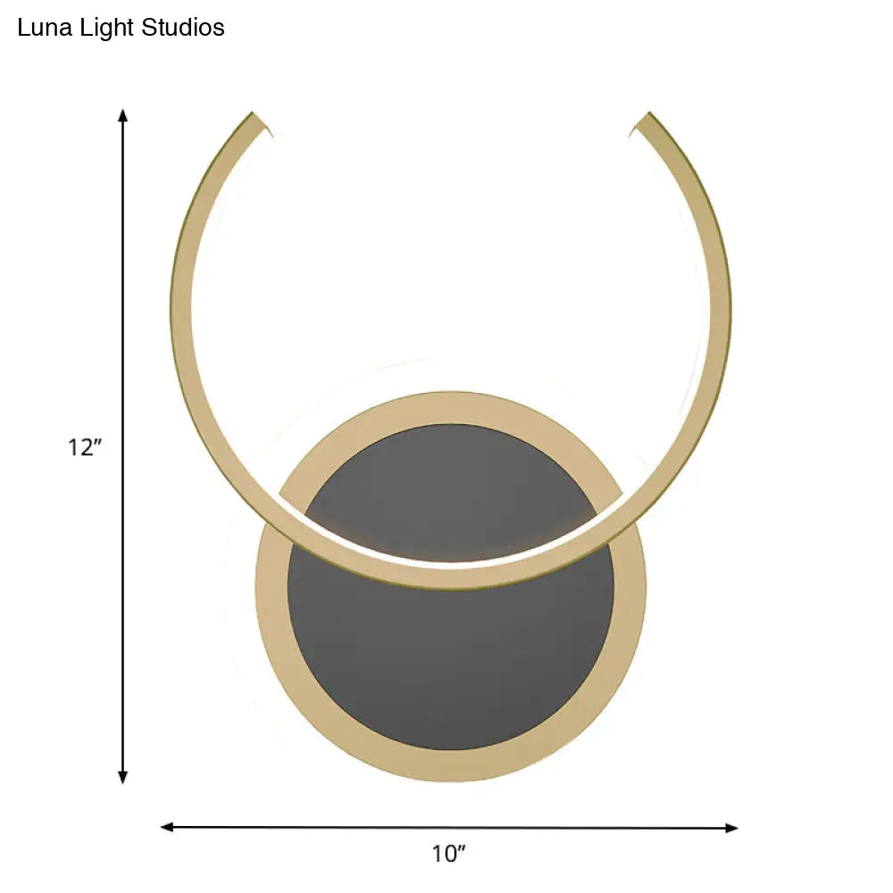 DecorBites™ Nordic LED C-Shaped Wall Sconce in Gold for Bedroom - Warm/White Light