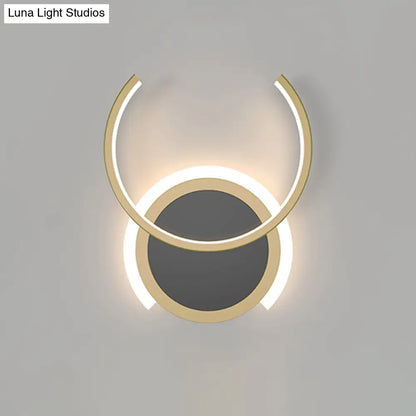 DecorBites™ Nordic LED C-Shaped Wall Sconce in Gold for Bedroom - Warm/White Light