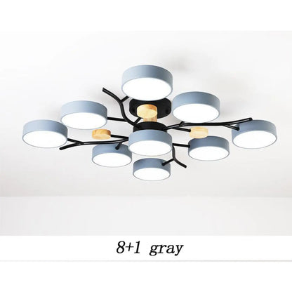 Nordic LED Ceiling Light for Living Room in Soft Macaron Style