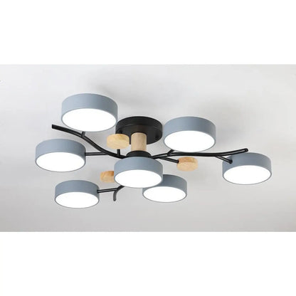 Nordic LED Ceiling Light for Living Room in Soft Macaron Style