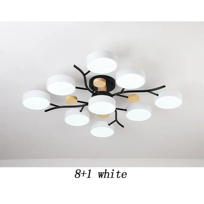 Nordic LED Ceiling Light for Living Room in Soft Macaron Style