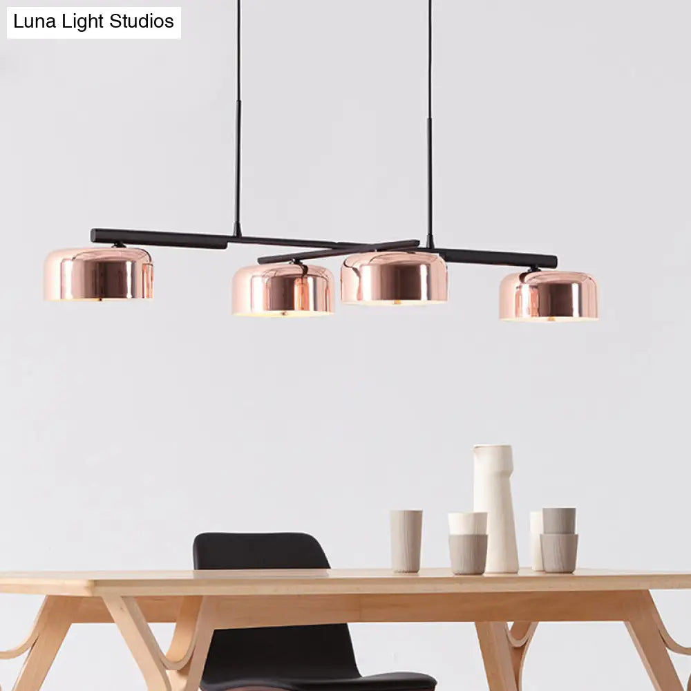 DecorBites™ Nordic LED Diner Island Lamp: 4-Light Hanging Fixture with Acrylic Shade