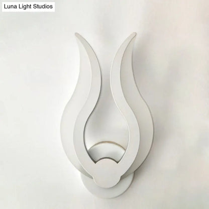DecorBites™ Nordic LED Flame-Shaped Wall Sconce Light for Cozy Bedroom Ambiance in Warm/White