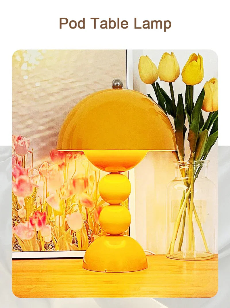 DecorBites™ Nordic LED Flowers Table Lamp USB Dimmable For Home Living Table Bedroom Bedside Room Decoration LED Night Lamps Desk Light