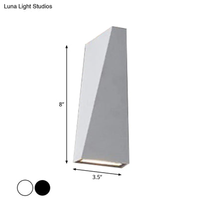 DecorBites™ Nordic LED Flush Wall Sconce Black/White Triangular LED Wall Lamp