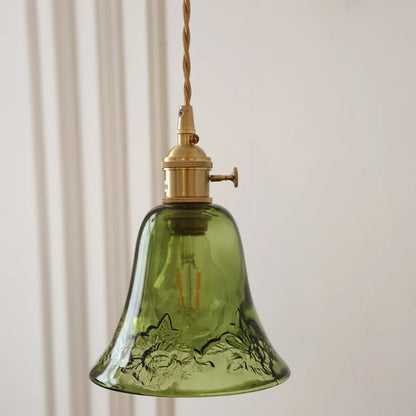 DecorBites™ Nordic LED Pendant Light Green Glass Hanging Fixture