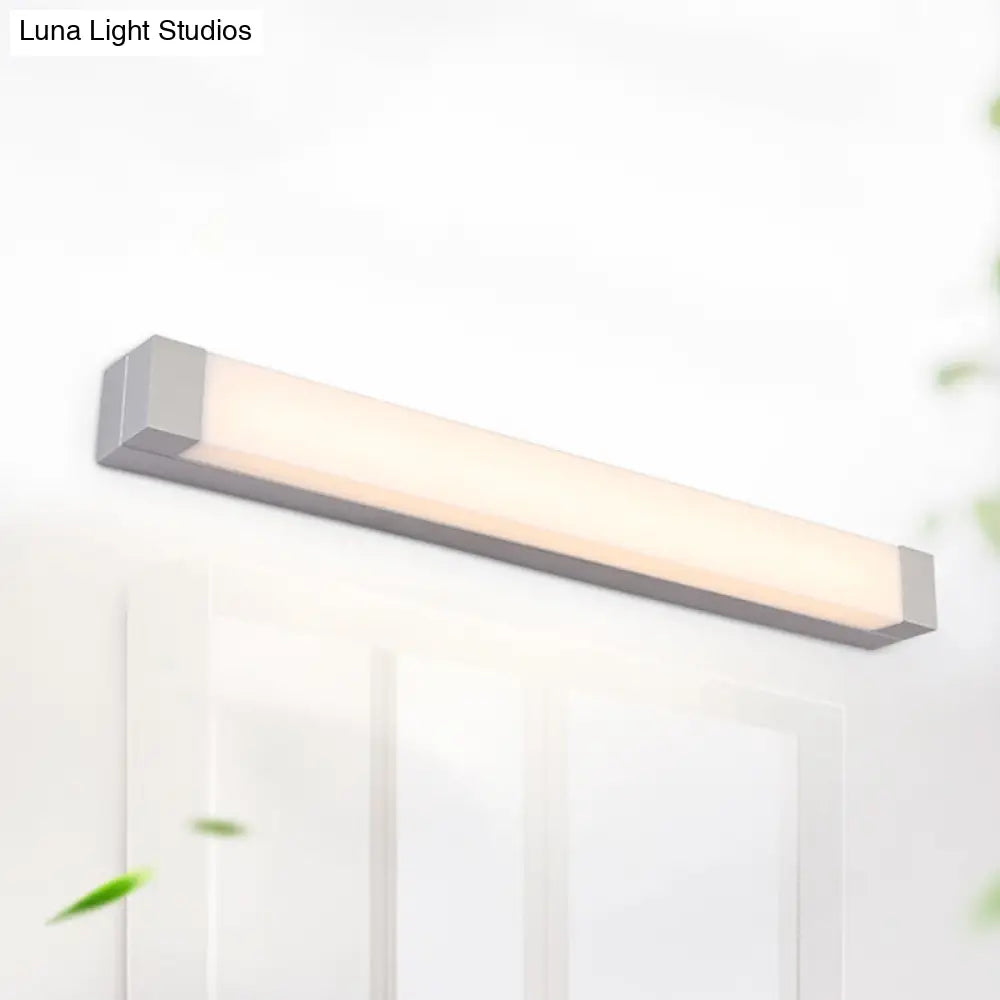 DecorBites™ Nordic LED Vanity Light: Acrylic Bathroom Wall Sconce, Flush Mount, White