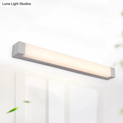 DecorBites™ Nordic LED Vanity Light: Acrylic Bathroom Wall Sconce, Flush Mount, White