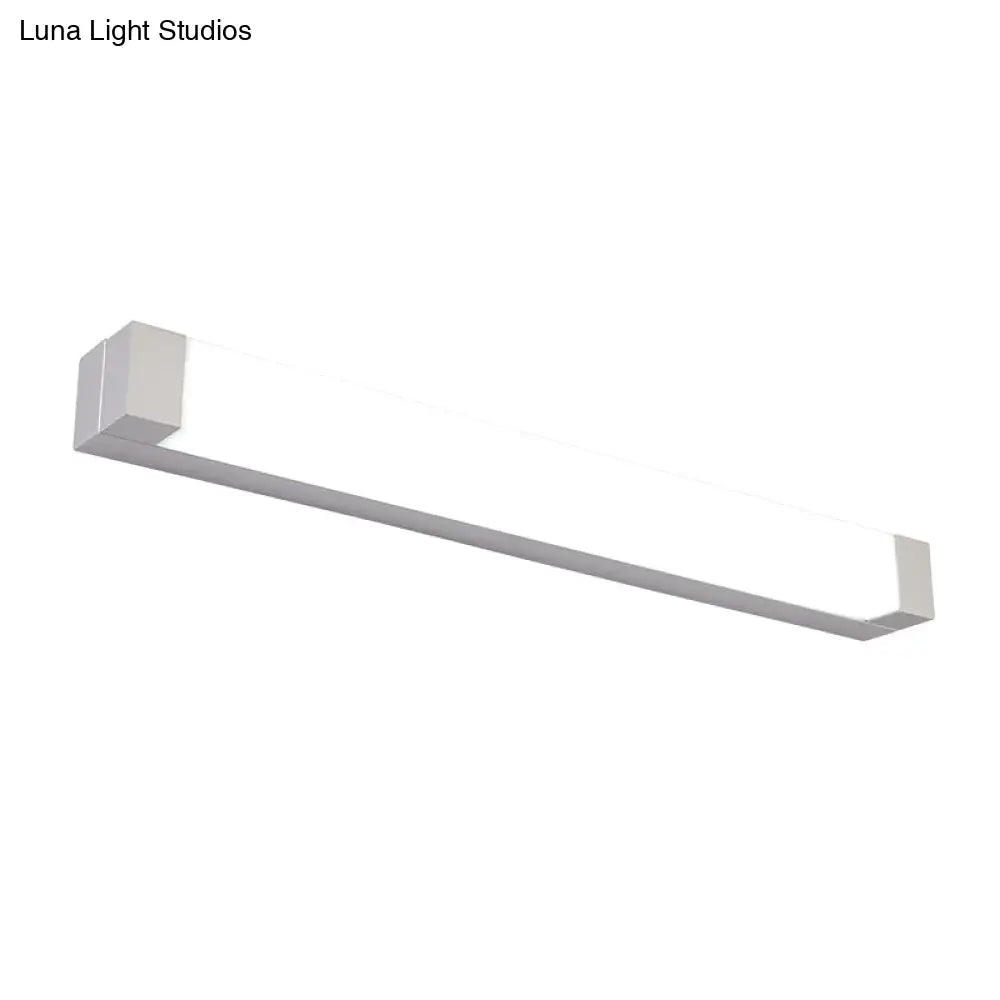 DecorBites™ Nordic LED Vanity Light: Acrylic Bathroom Wall Sconce, Flush Mount, White