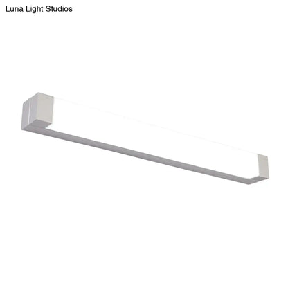 DecorBites™ Nordic LED Vanity Light: Acrylic Bathroom Wall Sconce, Flush Mount, White