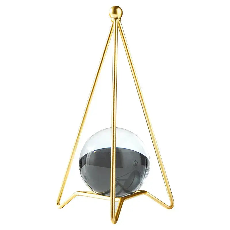 Nordic light luxury gold crystal ball crafts living room decor