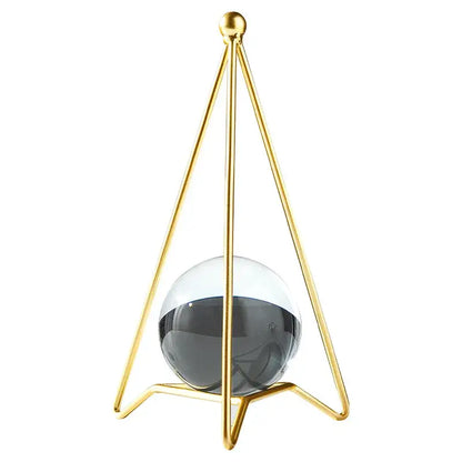 Nordic light luxury gold crystal ball crafts living room decor
